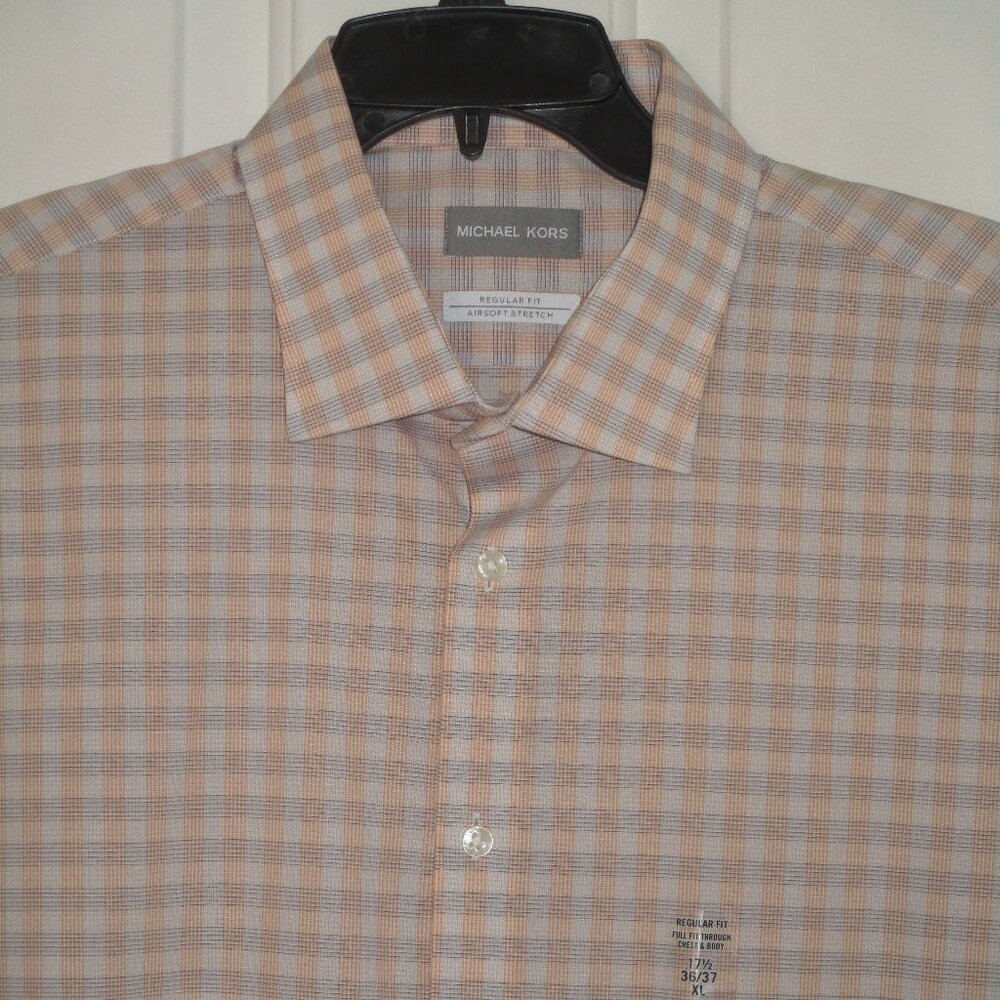 Michael Kors Mens L/S Stretch Dress Shirt NWOT - Size 17.5/36-37 or XL